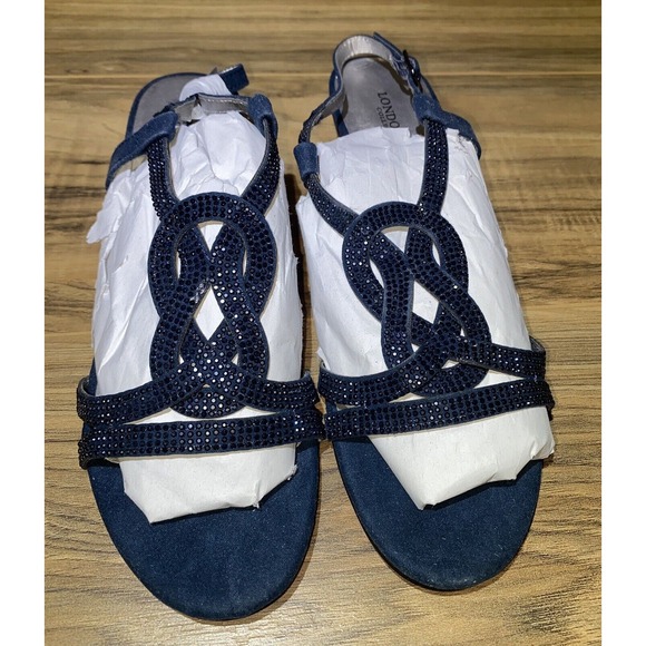 Old Navy Shoes - LONDON FOG Womens Macey Demi-Wedge Dress Sandals, Size 7 Navy